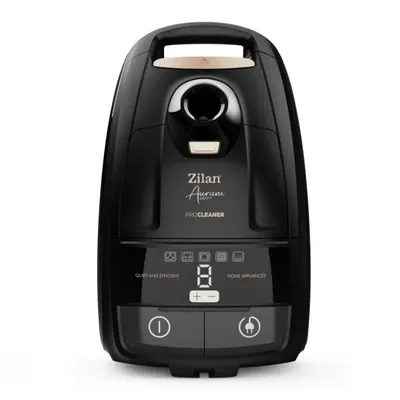 Aspirator cu Sac Zilan Aurum, Putere Motor si Consum 2400W, Capacitate 5 l, Furtun Pivotant 360°, Negru