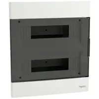 Tablou cu montaj incastrat Easy9EU, 2x12 Module, usa fumurie, cu 2 blocuri terminale Schneider EZ9EUA212