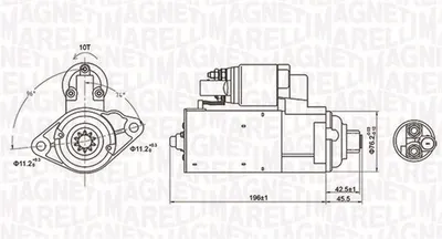 Electromotor (12v, 1,7kw) Audi A3, Tt; Seat Altea, Altea Xl, Leon, Toledo Iii; Skoda Octavia Ii, Superb Ii; Vw Caddy Iii, Eos, Golf Iv, Golf Plus, Golf V, Jetta Iii Beetle, Passat 1.4-3.6 Dupa 1998