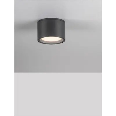 Plafoniera FOCUS Inchis Gri Aluminiu Sticla Diffuser Gx53 7 Wat 423.8Lm 3000K 220-240V 50Hz Beam Angle 77o IP54