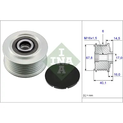 Sistem roata libera, generator INA 535 0047 10