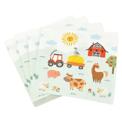 Șervețele 20 buc. 33x33 cm Farm Animals – Homéa