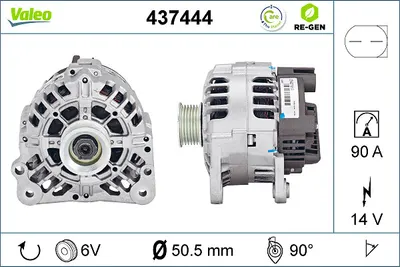 Alternator (14v, 90a) Potrivit Seat Cordoba, Ibiza Iii, Ibiza Iv, Ibiza Iv Sc, Ibiza Iv St, Toledo Iv; Skoda Fabia I, Fabia I Praktik, Fabia Ii, Rapid, Roomster, Roomster Praktik 1.0-2.0 07.01