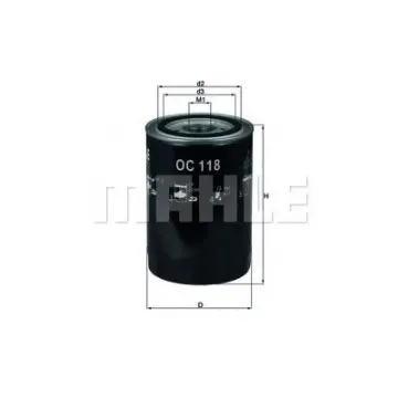 Filtru ulei MAHLE ORIGINAL OC 118