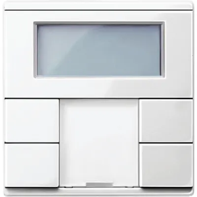 Buton KNX, 4 clapete, termostat si display, Alb polar, Sistem M