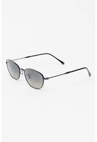 Ochelari de soare cu lentile ovale - Negru/Negru stins