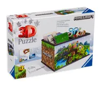Puzzle 3D Ravensburger din 216 de piese - Maincraft, cutie de depozitare