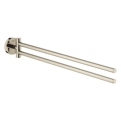 Suport prosop Grohe Essentials 40371BE1, 449 mm, 2 brate, pivotant, fixare ascunsa, lucios, Nickel