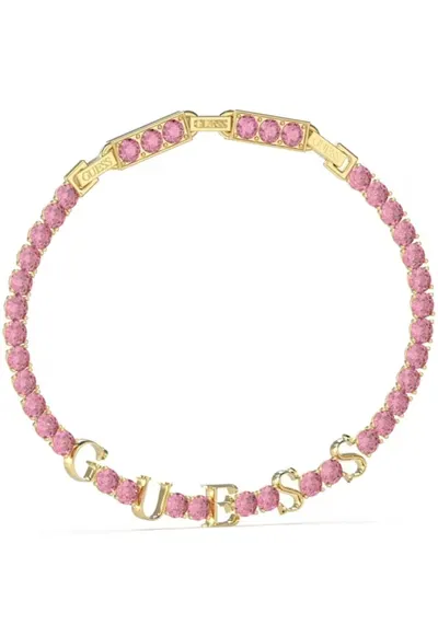 Bratara Arm Party tennis cu cristale Auriu - Auriu/Roz