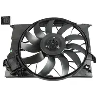 Ventilator radiator (cu carcasa) potrivit MERCEDES CLK (C209), CLS (C219), E T-MODEL (S211), E (W211), S (C216), S (W221, V221), SLR (R199) 3.0D-6.2 11.02-
