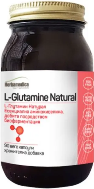 L-Glutamine Natural, 90 capsule, Herbamedica