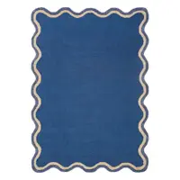 Covor albastru închis țesut manual din amestesc de lână 120x170 cm Rivo Wool – Flair Rugs