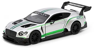 Mașinuță metalică Kinsmart - Bentley Continental GT, 1:38, gri