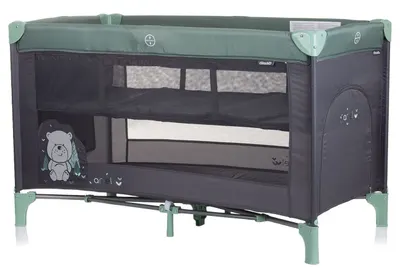 Tarc portabil cu 2 niveluri Chipolino - Ariel, verde pastel