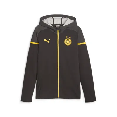 Borussia Dortmund Football Casuals Kapuzenjacke Herren PUMA Black Cyber Yellow