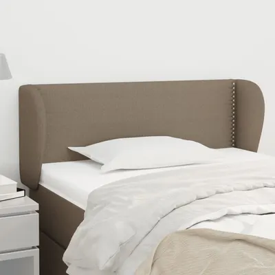 vidaXL Tăblie de pat cu aripioare gri taupe 93x23x78/88 cm textil