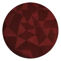 Covor burgundy țesut manual rotund din lână ø 160 cm Shard Red – Flair Rugs