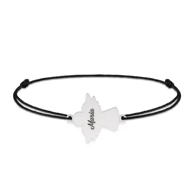 Angelino - Bratara personalizata snur ingeras din argint 925
