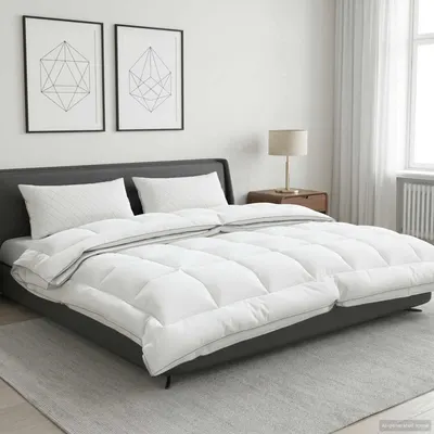 vidaXL Pilotă TRIER 200x240cm 4 anotimpuri 140+220GSM Alb