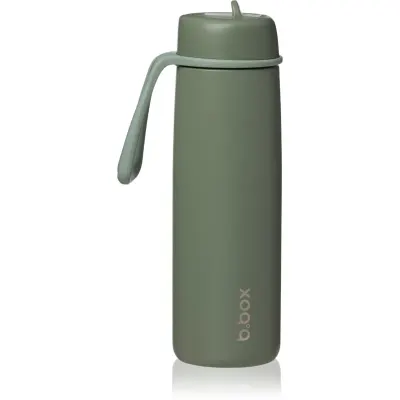 b.box Stainless Steel Thermos Bottle sticlă termos cu pai Olive 1 buc