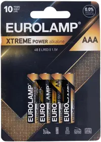 Baterie alcalină EUROLAMP - EXTREME Power, AAA, LR03, 1.5V, 4 buc.