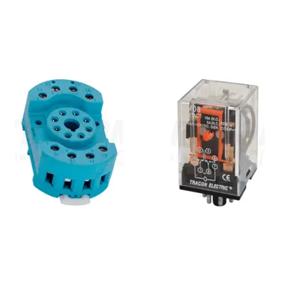 Pachet Releu Industrial RM08 24V AC si Soclu RS90-22