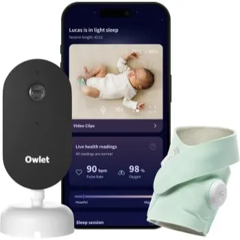 Owlet Dream Duo Dream Sock & Dream Sight set pentru bebeluși Mint