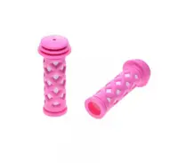 Set mansoane biciclete copii, culoare roz alb, 85mm