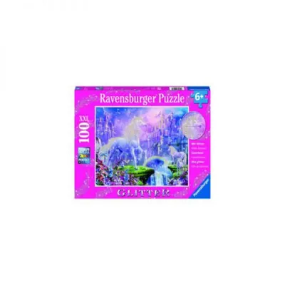 Puzzle Unicorn cu Sclipici, 100 Piese
