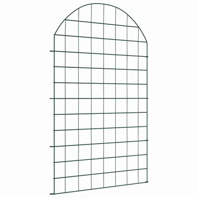 vidaXL Set gard pentru iaz 8 buc. 50 x 80 cm Oțel Verde