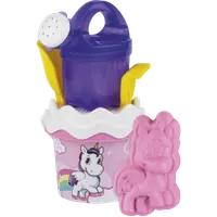 Set jucarii pentru apa si nisip Unicorn, cu galetusa, sita, stropitoare si unelte