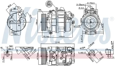 Compresor climatizare aer conditionat potrivit BMW Seria 1 (E82), 1 (E88), 3 (E90), 3 (E91), 3 (E92), 3 (E93), Z4 (E89) 3.0 03.06-08.16