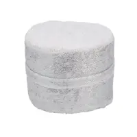 Panglică textil strălucitoare cu margini nefinisate - alb - 4cm x 5m - Default Title