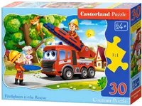 Puzzle Castorland din 30 de piese - Pompierii la datorie