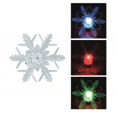 Figurina fulg de nea LED multicolor, decor fereastra, 10 cm, Home