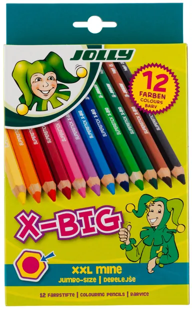 Set de creioane colorate Jolly X-Big - 12 culori