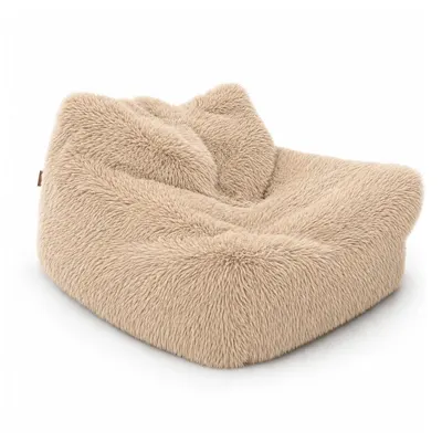 Fotoliu puf pentru copii în culoare naturală deschisă Mammoth – Meowbaby