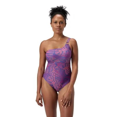 Costum de baie damă Speedo Shaping Printed Asymmetric, model întreg