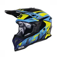 Casca motocross atv JUST1 J39 Revo, culoare albastru galben, marime XL