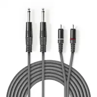 Cablu audio 2 x jack 6.35mm la 2 x RCA T-T 1.5m, COTH23320GY15