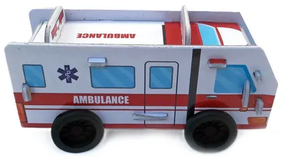Set de joc Akar - Fă-ți singur machetă 3D a unei ambulanțe de pompieri