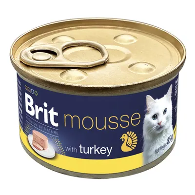 Conserva pentru pisici Brit Premium Mousse cu curcan 85 gr