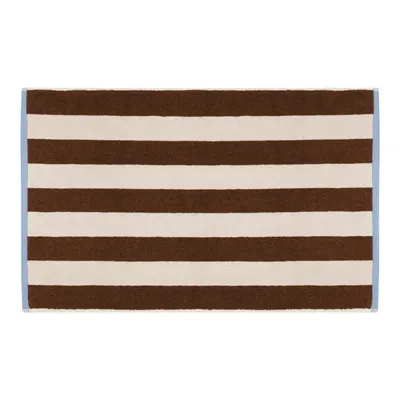 Covoraș de baie maro/crem din material textil 50x80 cm Gobo – noo.ma