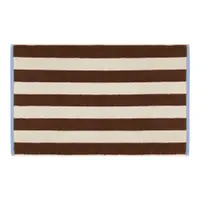Covoraș de baie maro/crem din material textil 50x80 cm Gobo – noo.ma