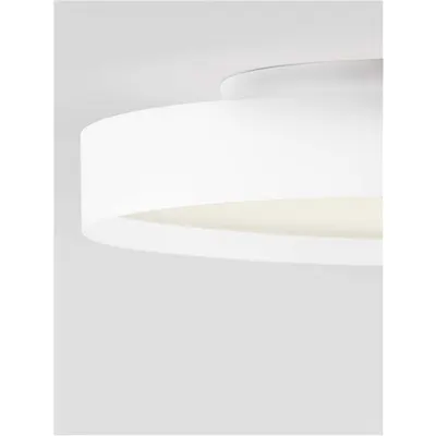 Plafoniera ROI Triac Dimabil Nisipiu Alb Metal, Aluminiu & Acrylic LED 37 Wat 220-240Volt 3555Lm IP20 2700 + 3000K Dip Intrerupator Deschis sus & jos