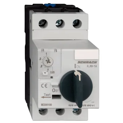 Intreruptor de protectie motoare BE2, 3-poli, 0,63-1A