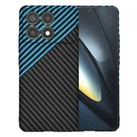 Husa pentru Xiaomi Poco F6 Pro, Techsuit, Carbonite FiberShell, Neagra Bleu