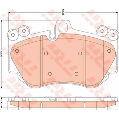 Set placute frana, frana disc TRW GDB1764