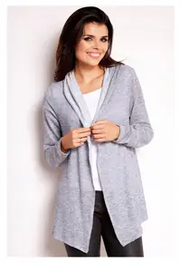 Cardigan femei albastru - material maneci lungi - Gri albastrui