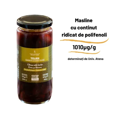Masline Kalamata cu ierburi aromatice Telies 720g